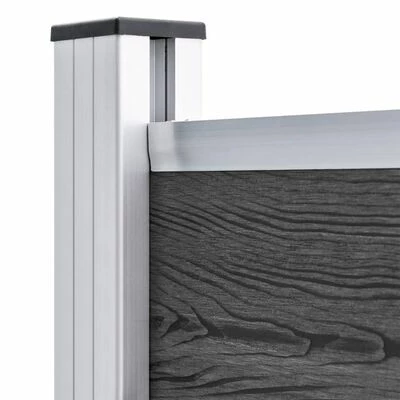 VidaXL Panneau de clôture WPC 95x186 cm Noir – Image 5