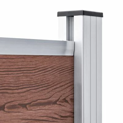 VidaXL Panneau de clôture WPC 180x146 cm Marron – Image 5