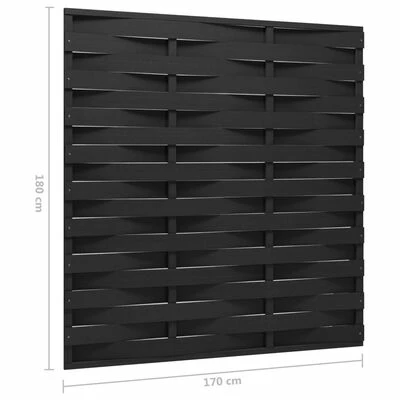 VidaXL Panneau de clôture WPC 170x180 cm Noir – Image 5
