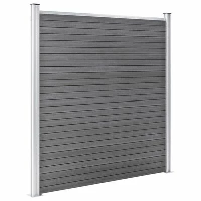 VidaXL Clôture de jardin WPC 353x186 cm Gris – Image 5