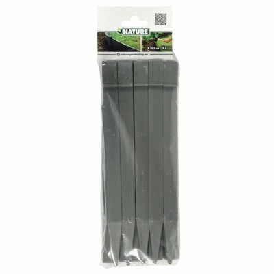 Nature Chevilles d'ancrage de jardin 10 pcs Gris – Image 5