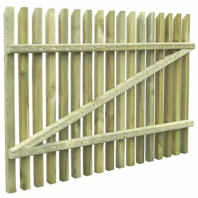 VidaXL Porte de jardin en piquets Bois de pin imprégné 100 x 75 cm – Image 5