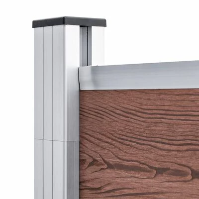 VidaXL Clôture de jardin WPC 175x186 cm Marron – Image 5