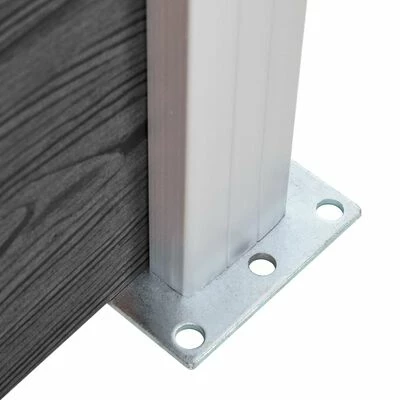 VidaXL Panneau de clôture WPC 180x186 cm Noir – Image 6