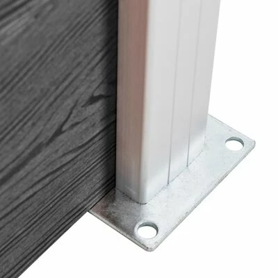 VidaXL Panneau de clôture WPC 175x105 cm Noir – Image 6