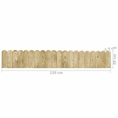 VidaXL Rouleaux de bordure 2 pcs 120 cm Bois de pin imprégné – Image 6