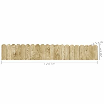 VidaXL Rouleaux de bordure 3 pcs 120 cm Bois de pin imprégné – Image 6