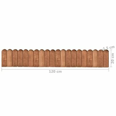 VidaXL Rouleaux de bordure 3 pcs 120 cm Bois de pin imprégné – Image 6