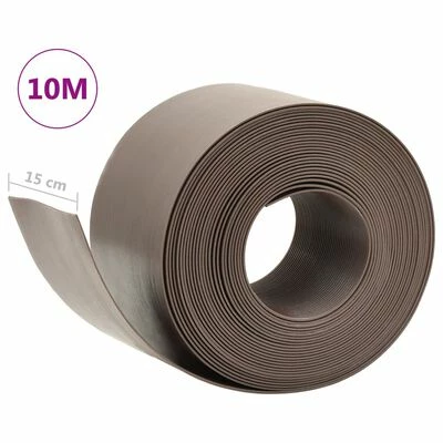 VidaXL Bordure de jardin Marron PE 10 m 15 cm – Image 6