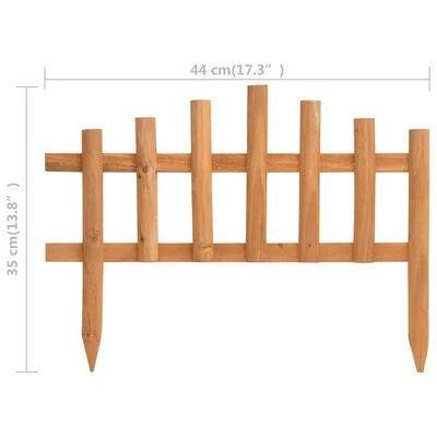 VidaXL Bordure de jardin 10 pcs Bois de sapin 4,4 m – Image 6